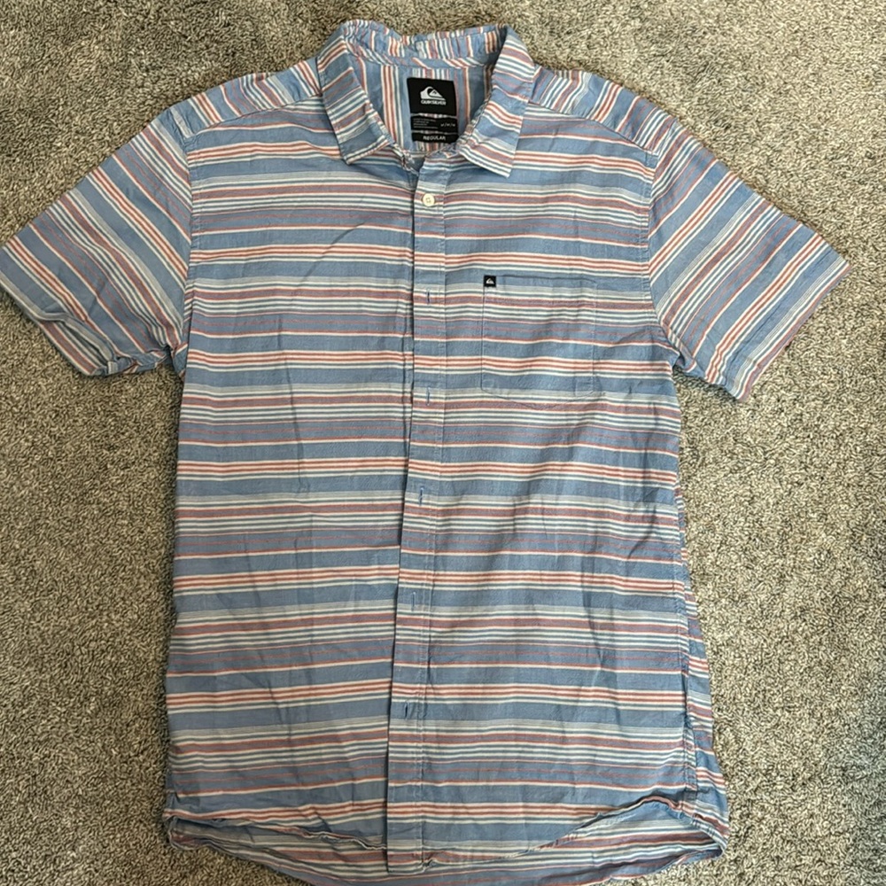 Quiksilver striped button down